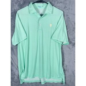 B Draddy Sport Honors Course Tennessee Men's Polo Shirt Green White Size Large